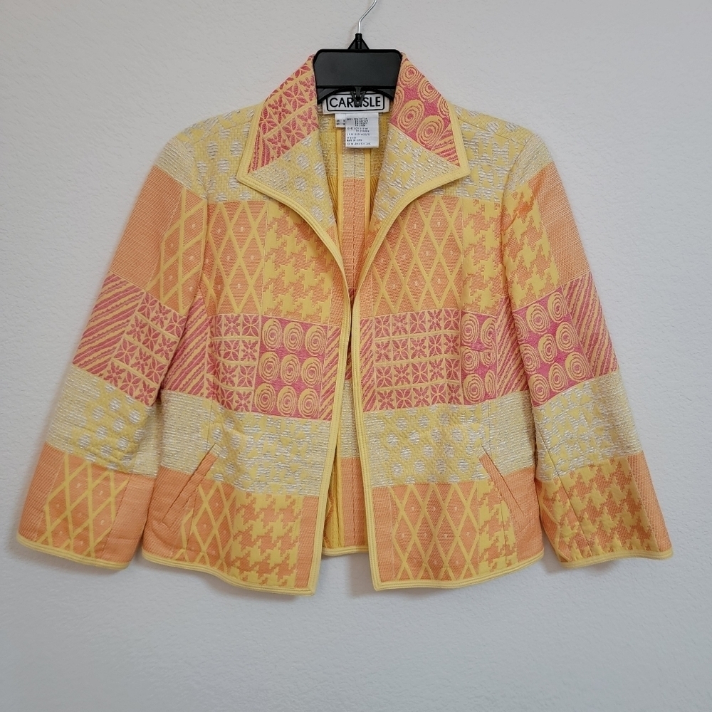 Carlisle Vibrant Yellow/Orange Silk Jacket